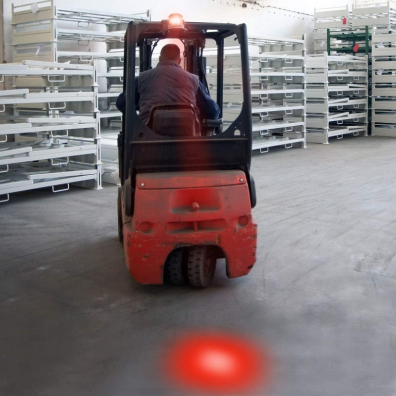 LED Forklift Safety Light RED for Warehouse Pedestrian Warning Spot Lights 8W 5.5inch 10V-80V