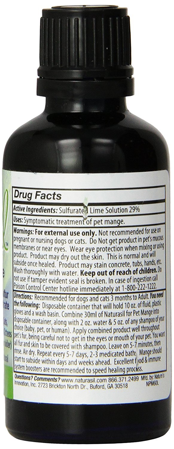 [Australia] - Naturasil Pet Mange Treatment for Sarcoptic and Demodectic Mange, 60 ml 