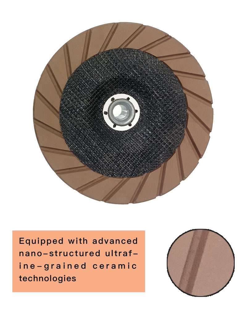 Concrete Grinding Cup Wheel 7" Ceramic Diamond Cup Wheel for Floor Grinding, Fits 5/8"-11 Arbor Angle Grinder,100# Medium 100#
