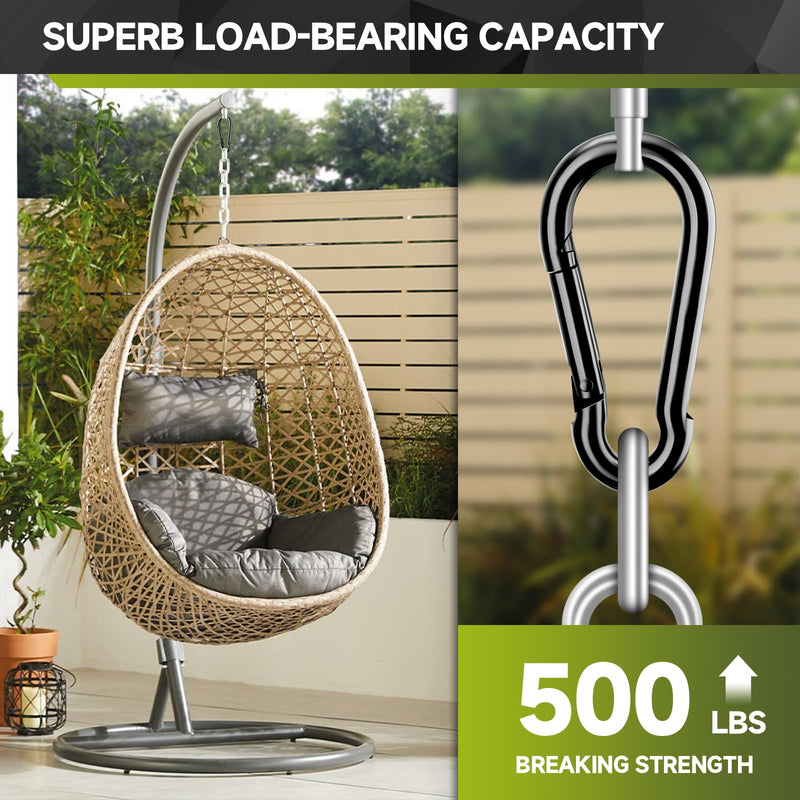 10Pcs Spring Snap Hooks, 3.16” Carabiner Clip, 500lbs Heavy Duty Rope Connector, Large Carabiners for Indoor & Outdoor, Hammock, Swing, Camping, Climbing, Fishing, Hiking 3.16inch 10Pcs - NewNest Australia