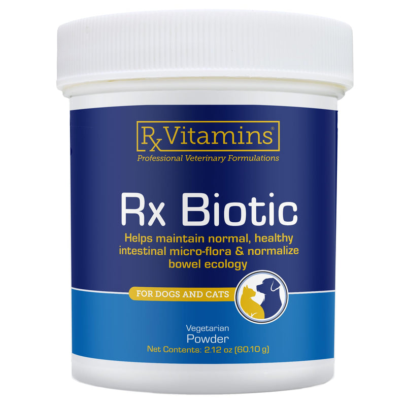 Rx Vitamins Rx Biotic - Probiotic Powder for Dogs and Cats - Cat Digestive Support & Probiotic for Dogs Gut Health - Dog Probiotics for Digestive Health - 2.12oz New Label