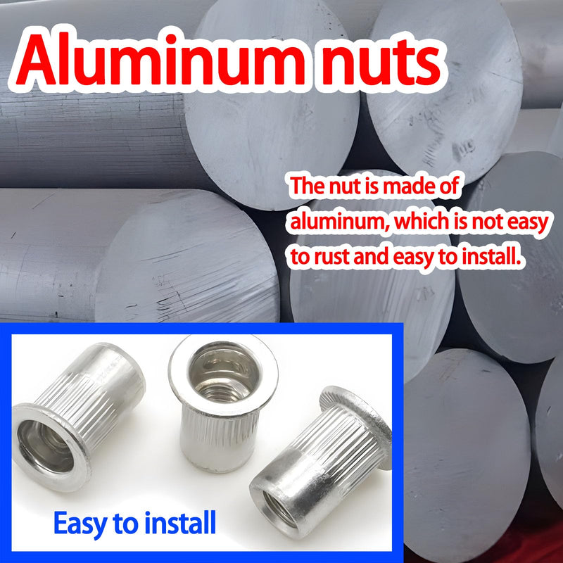 M8 Rivet Nuts 30Pcs with Rivet Nut Tool Easy to Use Aluminum Rivet Nut Rustproof Rivnut Kit Easy to Install M8 - NewNest Australia