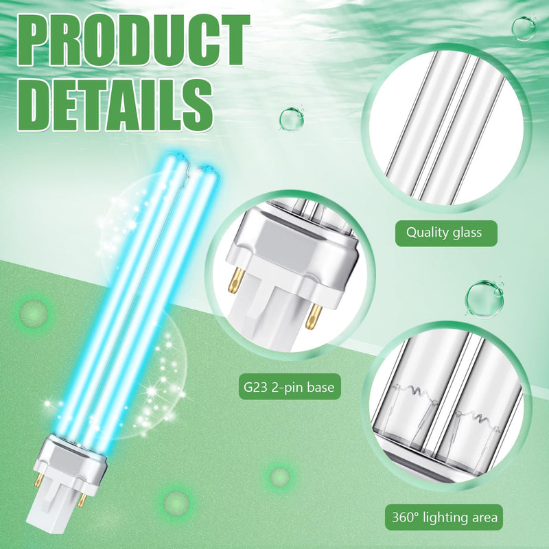 4 Pcs UV UV-C Light Bulbs 9W G23 Base Replacement Bulb 4