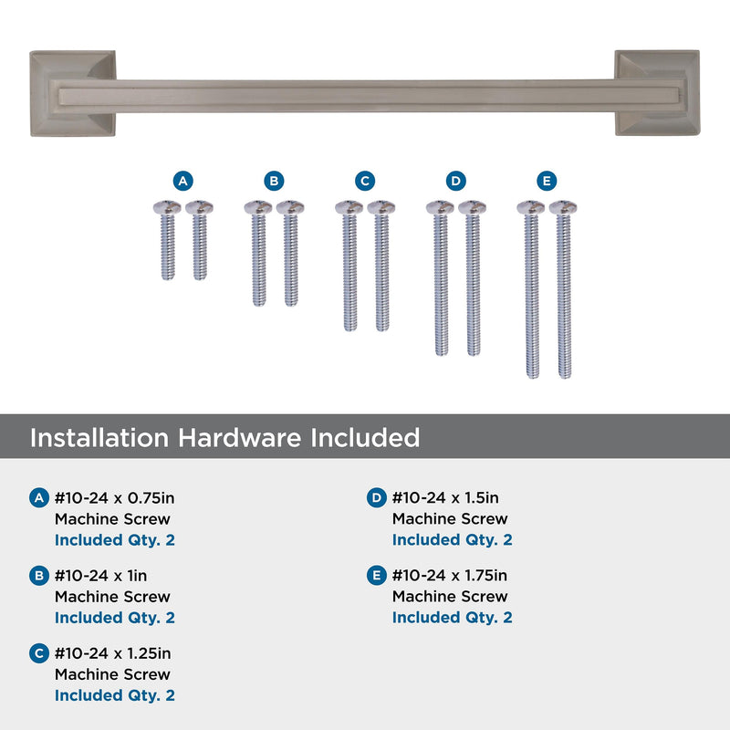 Amerock | Appliance Pull | Satin Nickel | 8 inch (203 mm) Center to Center | Mulholland | 1 Pack | Drawer Pull | Drawer Handle | Cabinet Hardware 8 in (203 mm) Center-to-Center