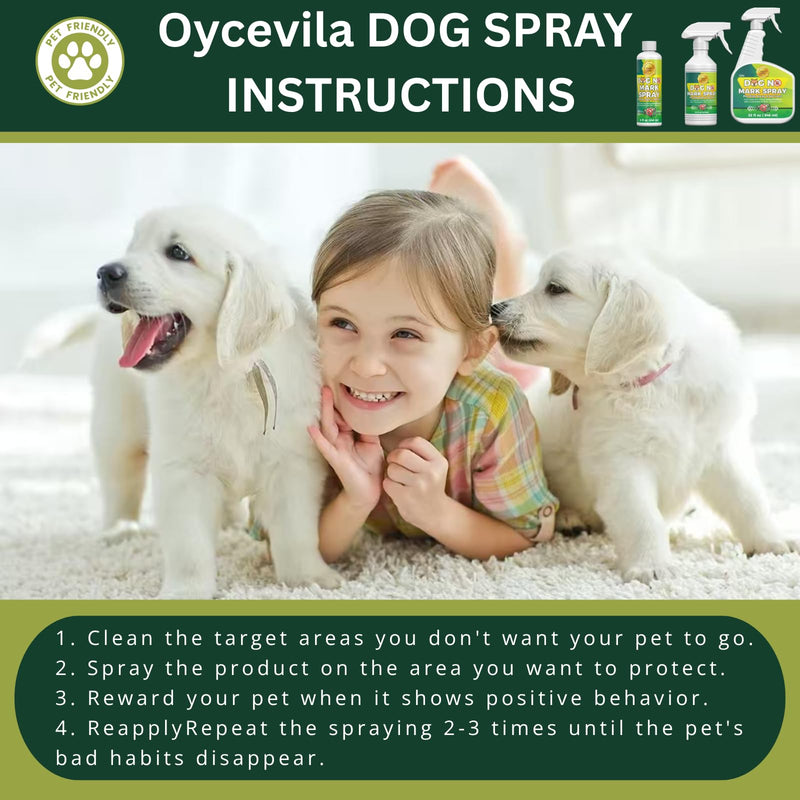 16oz Puppy Potty Training Spray - Dog No Pee Spray – Non-Toxic Protection for Carpets, Sofas & Yard Plants - No Pee Here Formula - Anti Marking Spray for Dogs
