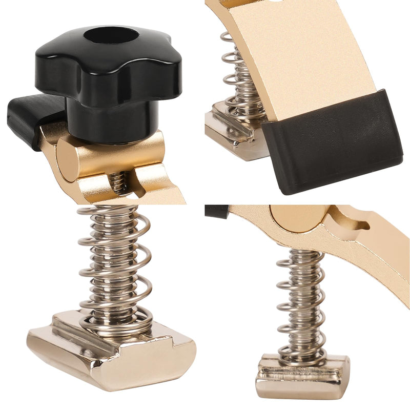 LUNYEE 2PCS Mini Hold Down Clamp Kit, CNC Router Clamp for Woodworking and Metalworking, Compatible with 3018 CNC Router Machine, 3018 Pro Max/ 3018-Pro Ultra, 2.5’’Lx 0.8’’Wx 2.4’’H