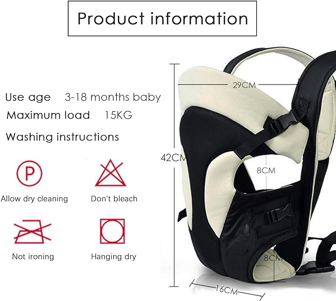 SONARIN New Safe and Comfortable, Reinforced Backback, Ergonomic All Season Multifunctional Breathable Baby Carrier, Growing Child, Various Places, Best Baby Gift (Beige) - NewNest Australia