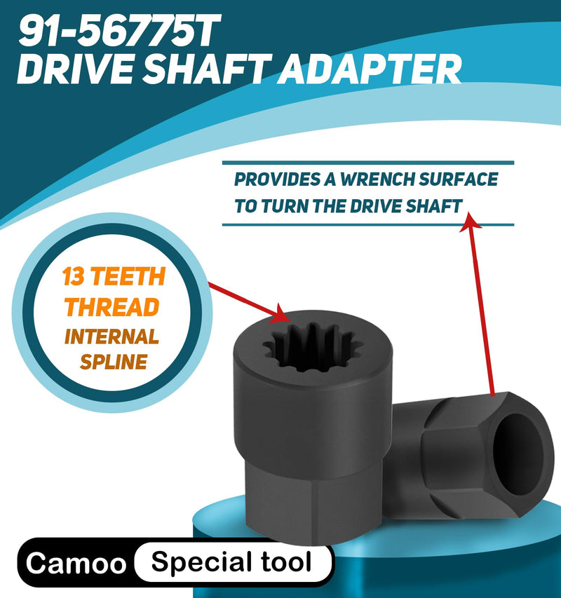 Camoo 91-56775T Alpha One Drive Shaft Adapter Fits for Mercury MC-I, R-MR, Alpha One, Alpha One/Gen II, for Mercury 13-Spline Drive Shaft Holding Tool 91-5677T