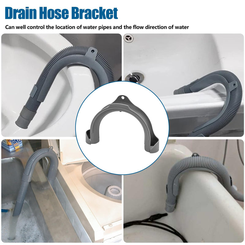 Washing Machine Drain Hose Holder Hook - U Shaped Drain Hose Hook Fit for Washer Dishwasher Drain Hose U Bend