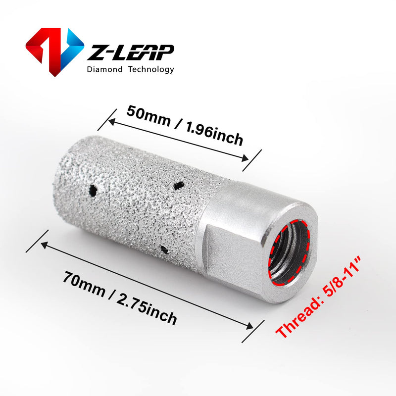1Inch Vacuum Brazed Diamond Finger Milling Bits Grinding Drum Wheel for Tile Porcelain Ceramic with 5/8-11 Thread 1-Inch