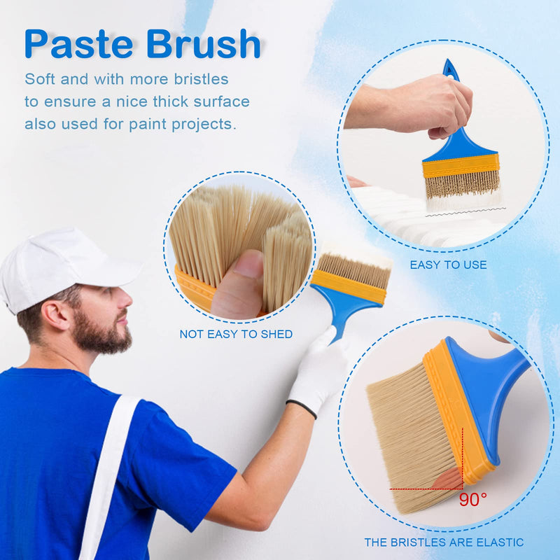 WRAPXPERT Wallpaper Smoothing Tools,Wallpaper Tool Kit with Squeegee Smoother,Seam Roller,Wallpaper Brush for Wallpaper Hanging,Contact Paper,Vinyl Application,Wallpaper Paste Multicolor