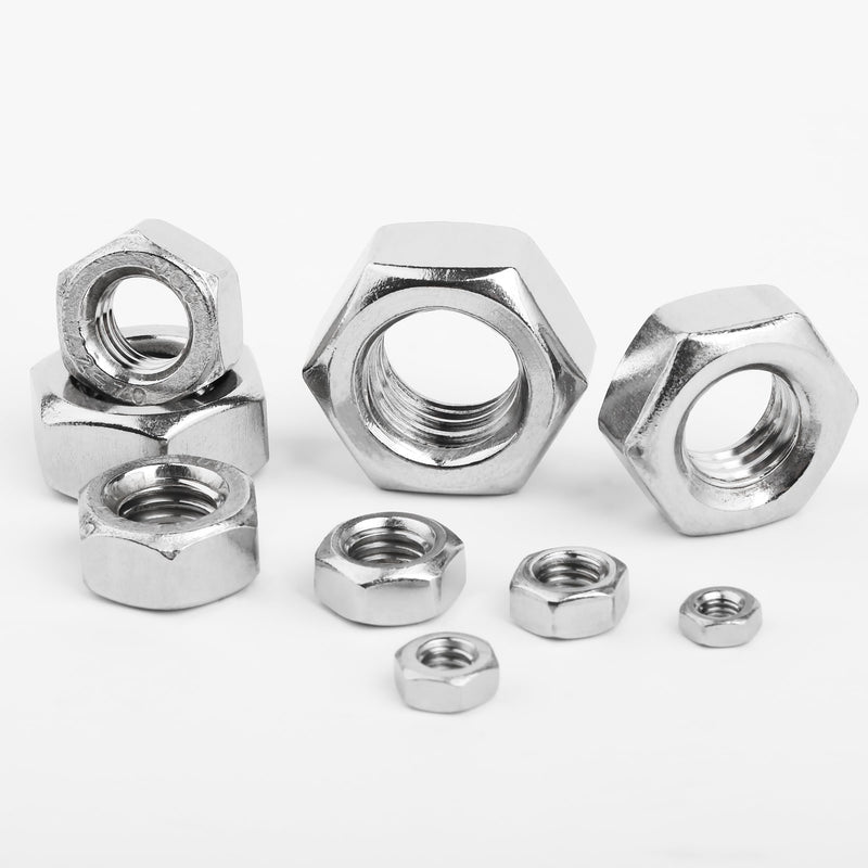 Mr. Pen- Metric Hex Nuts Assortment Kit, 370 pcs, Stainless Steel, Metric Nut Assortment 9 Sizes (M2 M3 M4 M5 M6 M8 M10 M12), Hardware Nuts, Metric Nuts, Machine Nuts, M6 Nut Set, M3 Nuts, M8 Nut