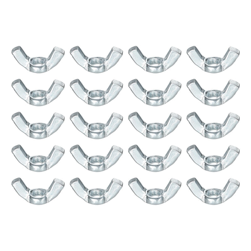 uxcell #10-32 Wing Nut 60 Pcs, Carbon Steel Butterfly Wing Nuts Fasteners Parts Hand Twist Tighten Wing Nuts for Machinery Electronic Equipment DIY, White