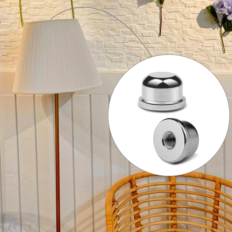 8 PCS 1/4-27 Lamp Finials, Lamp Shade Screw Cap for Lamp Shade Bracket Harp Top, Lamp Finial Knob Lamp Shade Screw Cap Lamp Fittings (1/2 Inch Tall, 4 Colors)