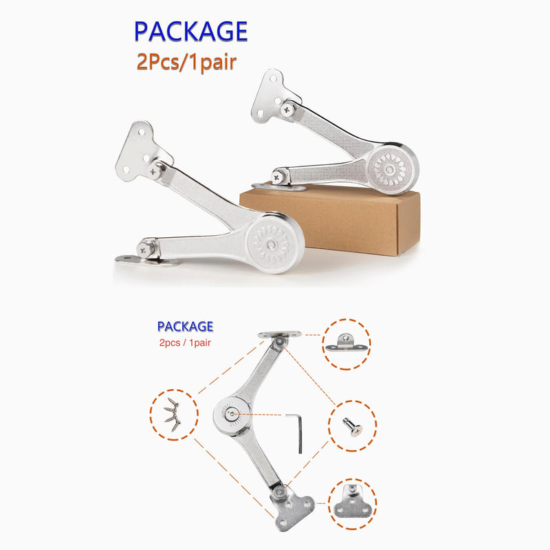 Toy Box Hinges Soft Close Hinges Heavy Duty, for Chest Toy Box,Lid Stay Support 50lb/2pcs (APFFSY)