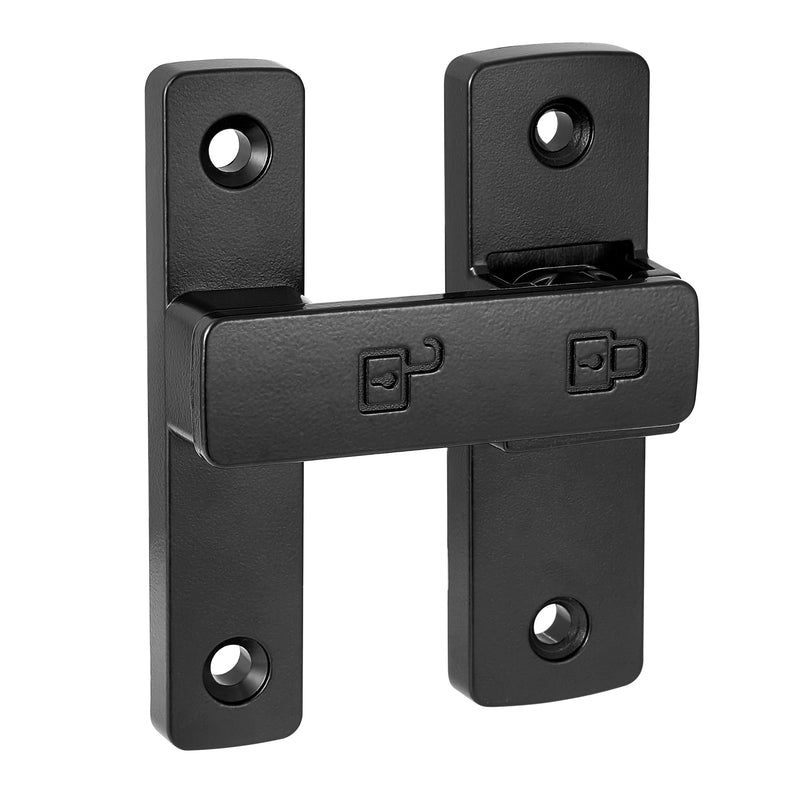 4 Packs Black Barn Door Latches,180 Degree Gate Lock,Flip Gate Latches Hardware,Zinc Alloy Door Lock Latch,Door Security Sliding Door Latch Lock for Cabinets,Bathroom, Barn & Garden Black_180 Degree 4