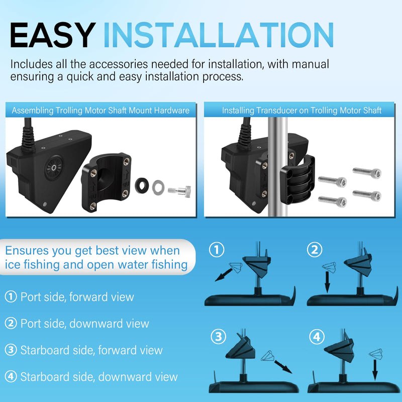 0101278401 Trolling Motor Shaft Mount Transducer Bracket for Garmin Panoptix Live Scope System for Panoptix LVS32 Transducer