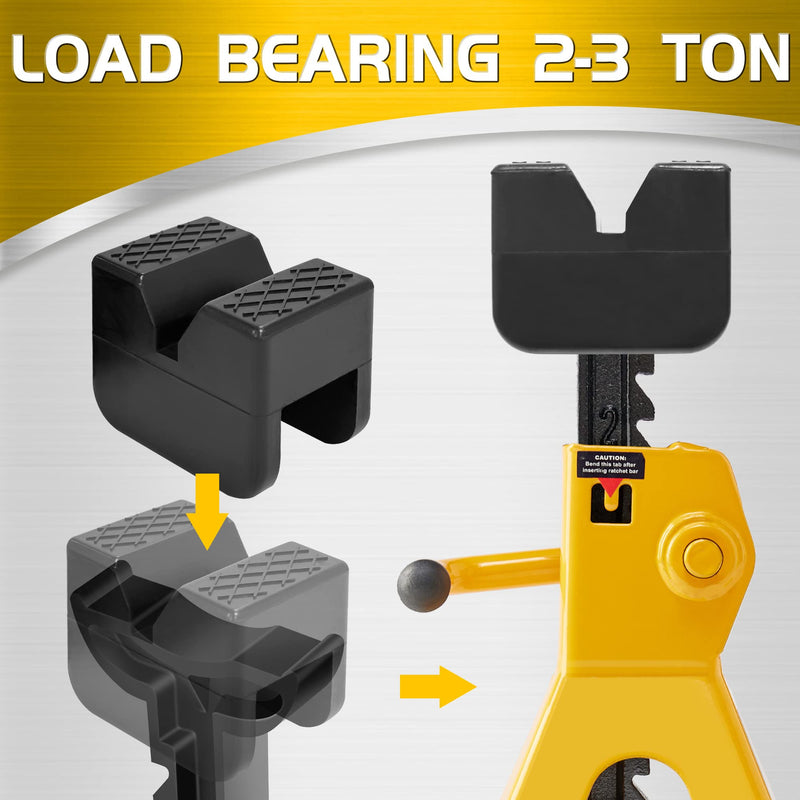 TONDA Jack Stand Pads, Universal Rubber Jack Pad Adapter, Rail Pinch welds Protector, 2 Pack