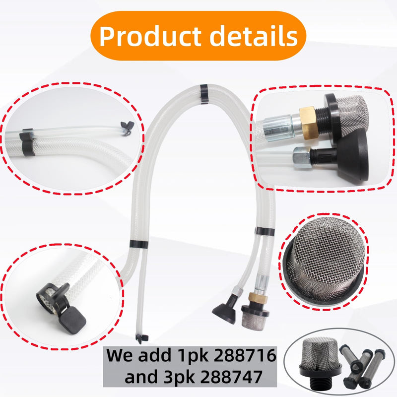 Replace for Graco X5 X7 Paint Sprayer Suction Tube Kit 288716&288747 Filter