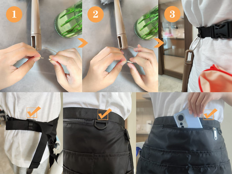 Waterproof Cleaning Apron with 7 Pockets, Cleaning Supplies for Housekeeping, Lightweight and Durable Maid Apron Black 1