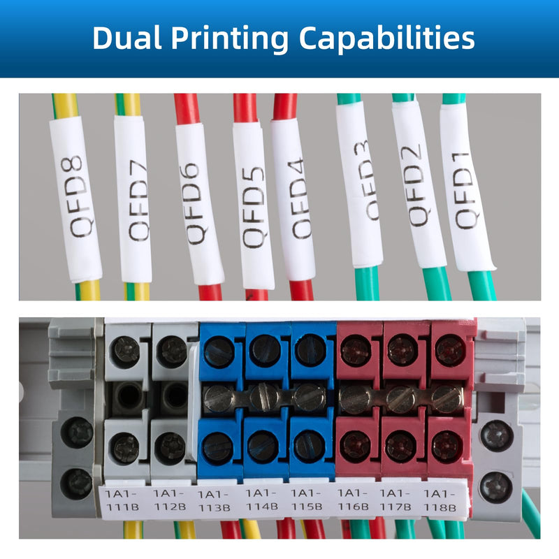 MakeID Multi-Purpose Nylon Labels with Ribbon for P31 Industrial Label Maker - Versatile Continuous Labels for Wire Marking, General ID, Laboratory, and DataCom, 0.71" W, 19.68ft/Roll .71"(18mm)