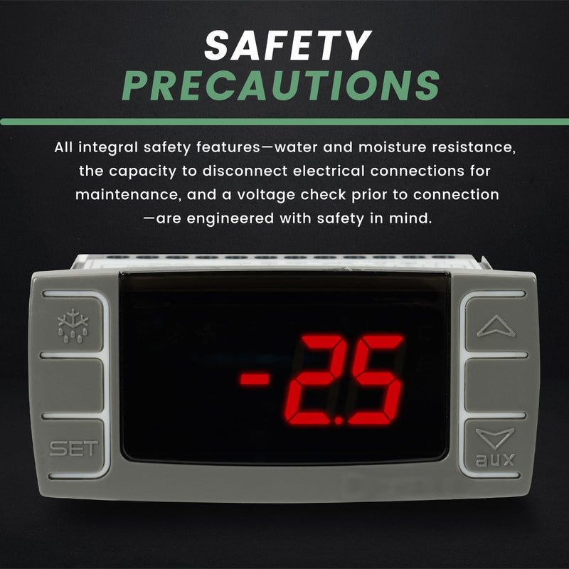 for Dixell XR06CX-4N1F1 Temperature Controller Fit 120V 50-60hz Commercial Refrigerators/Freezer #Replace for Dixell Programmable Temperature Controller with Temperature Sensing Probe