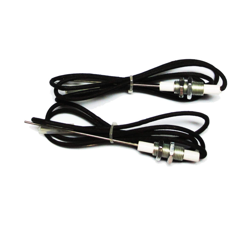 METER STAR 2PCS/LOT M101 Threaded 6.4mm Ceramic Electrode Spark Plug with Wire 900mm with 2.8x0.5 Flat Terminal,Ignition Needles and Wires Used by AA Pulse igniter