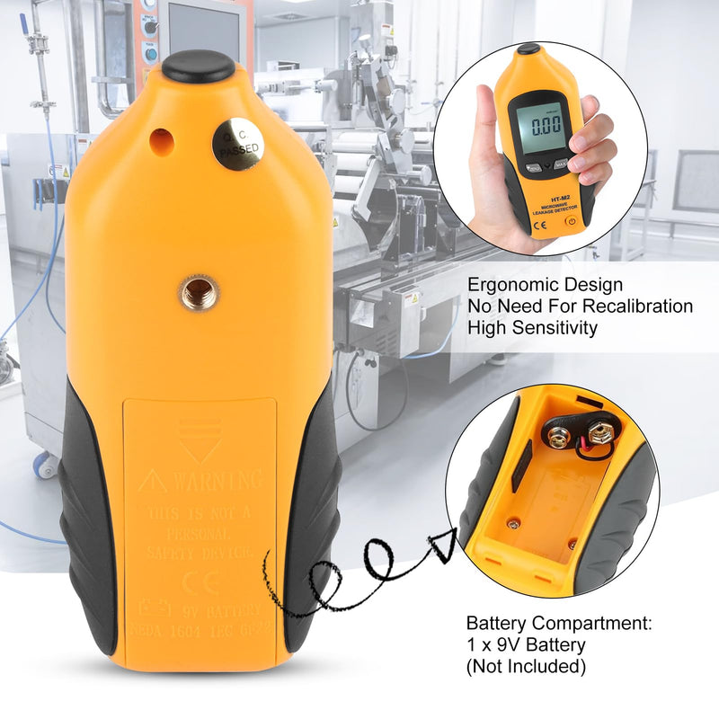 Microwave Detector, Microwave Tester, Digital LCD Display Microwave Leakage Detector, HT M2 Microwave EMF Meter Radiation, Built in Alarm Function for Home Microwave Oven Testing