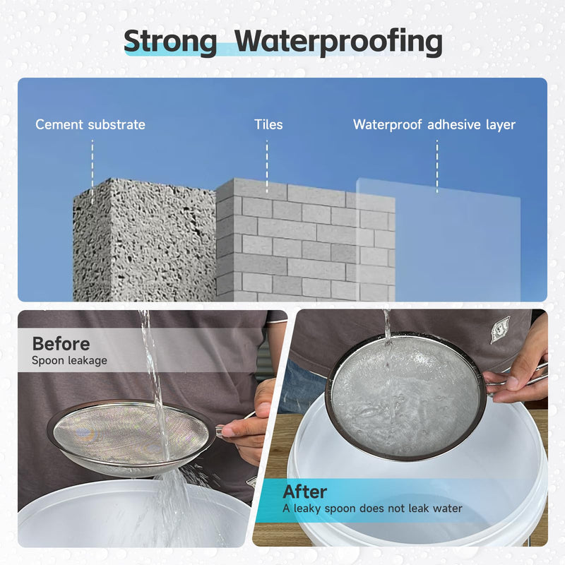 Invisible Waterproof Sealant, Water- Based, Clear Waterproof Coating, Transparent Waterproof Glue Anti-Leakage Agent for roof & Walls, Indoor and Outdoor Liquid Waterproof Paint Adhesive (16 floz) 16 floz