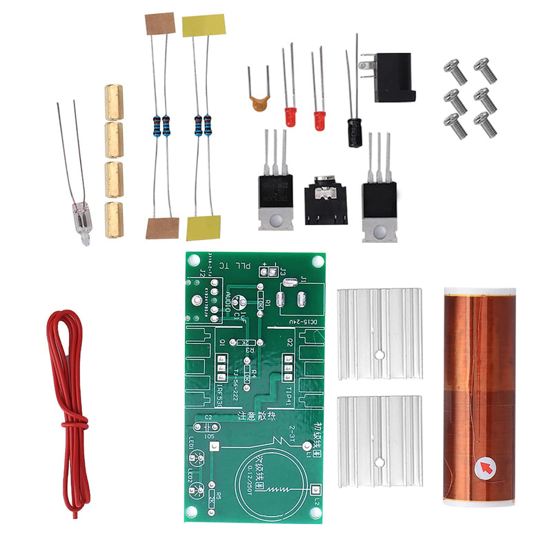 Oumefar DIY Mini Coil Kit, 15W Speaker Unassembled Electronic Kit Tool Mini Plasma Coil Module for Machine Equipment