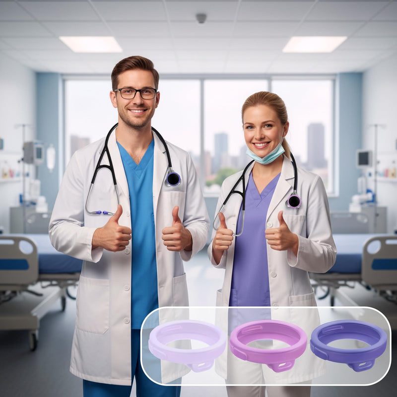 3 Pcs Digital Stethoscope Chestpiece Cover Compatible with EKO CORE 500, Silicone Echo Stethoscope Accessories for Protective Dustproof Design(Gradient Purple) Gradient Purple