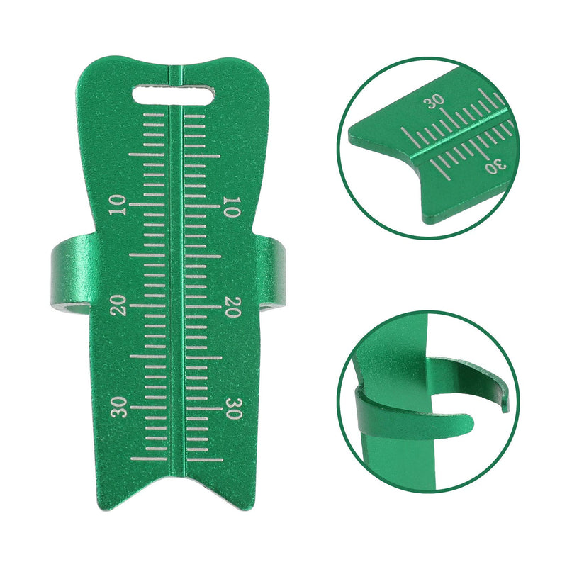 Endo Measuring Ring, Aluminium Endodontic File Ruler Dental Root Canal Measurement Instrument Green