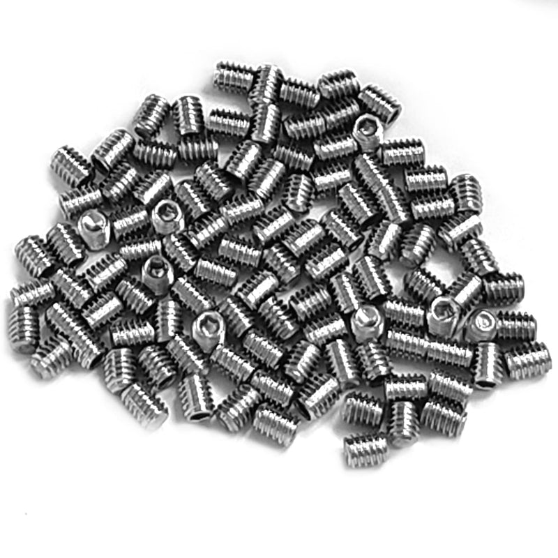 M4 x 4mm Flat Point Screws, Metric Grub Screws, A2-70, Socket Head Screws, DIN914 Stainless Steel, 300Pcs M4 x 4mm
