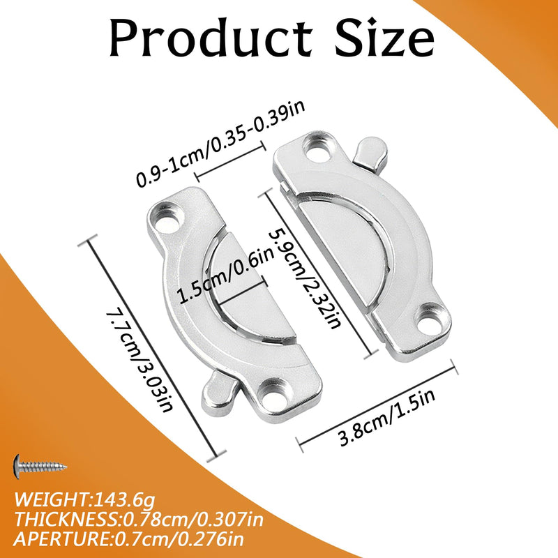 4Pcs Heavy Duty Table Latches, MfhdgXAvs Zinc Alloy Buckle Lock for Furniture Connectors, Desk Stabilizer & Table Leaf Extension