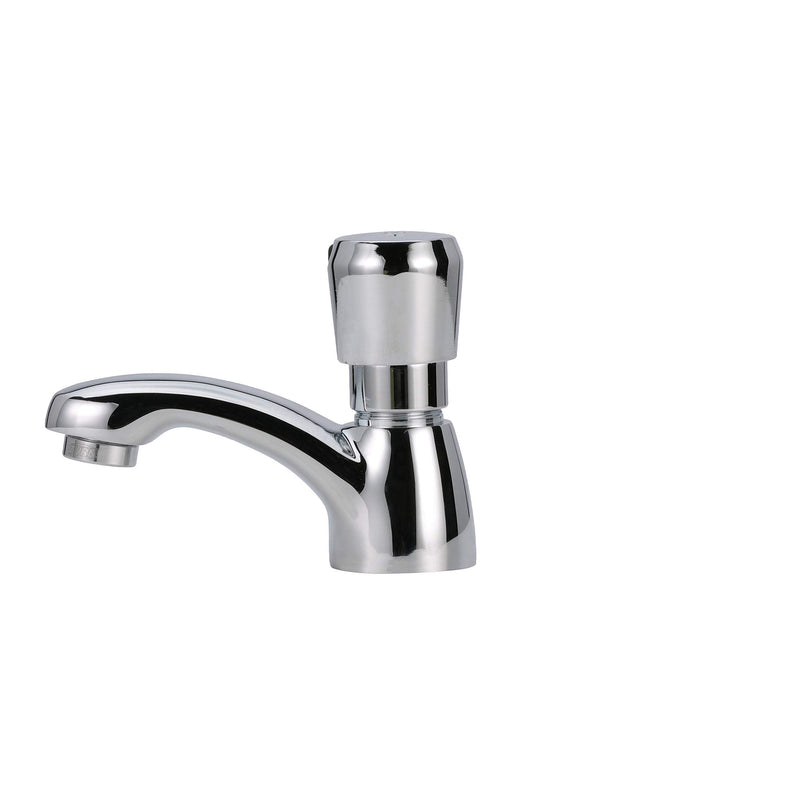 Zurn Z86100-XL-3M AquaSpec Single-Hole Metering Faucet, Deck Mount, 0.5 GPM Vandal-Resistant Pressure-Compensating Spray, Push-Button