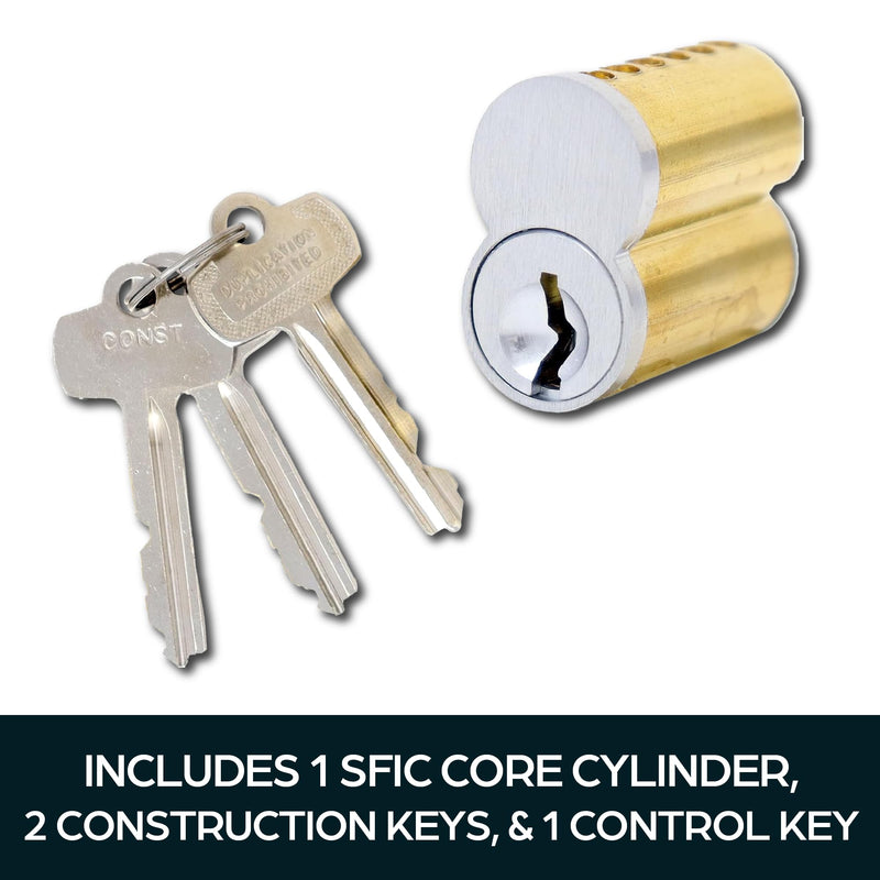 High Security Keyed Up IC Core Cylinder with Control Key KA - Durable and Reliable Lockset for Home and Office Security