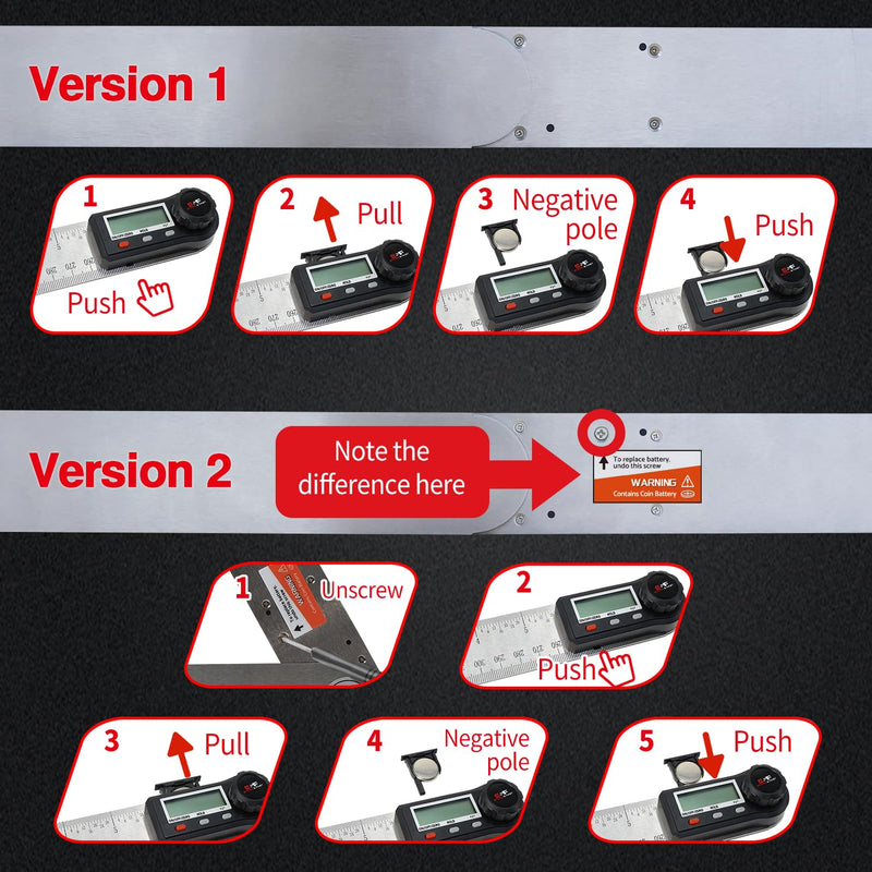 Digital Angle Finder Tool for Woodworking 7 inch / 200 mm, Stainless Steel with Case, Digital Protractor Angle Finder for Measurement by S&F STEAD & FAST Digital Angle Ruler 7 Inch