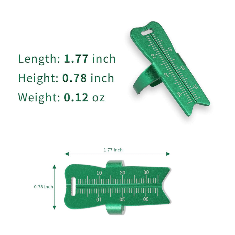 Endo Measuring Ring, Aluminium Endodontic File Ruler Dental Root Canal Measurement Instrument Green