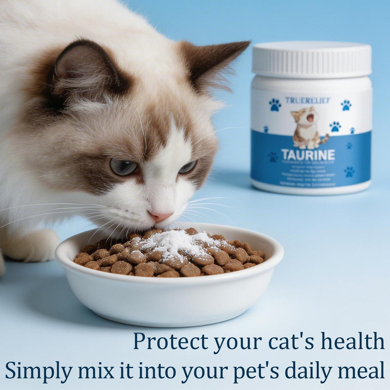 Taurine Powder for Cats, Amino Acid Supplement for Heart, Vision & Daily Wellness, 200 Grams (1pcs) (1) 1