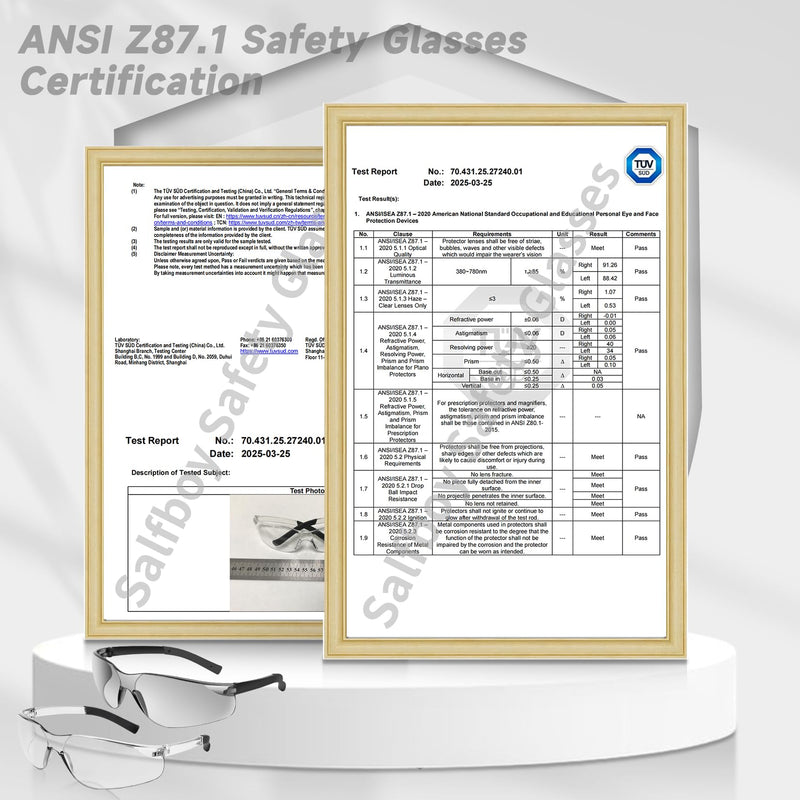 Safety Glasses for Men Women ANSI Z87.1 Safety Glasses Bulk Protective Eyewear Scratch-Resistant 30pcs-118-red Leg