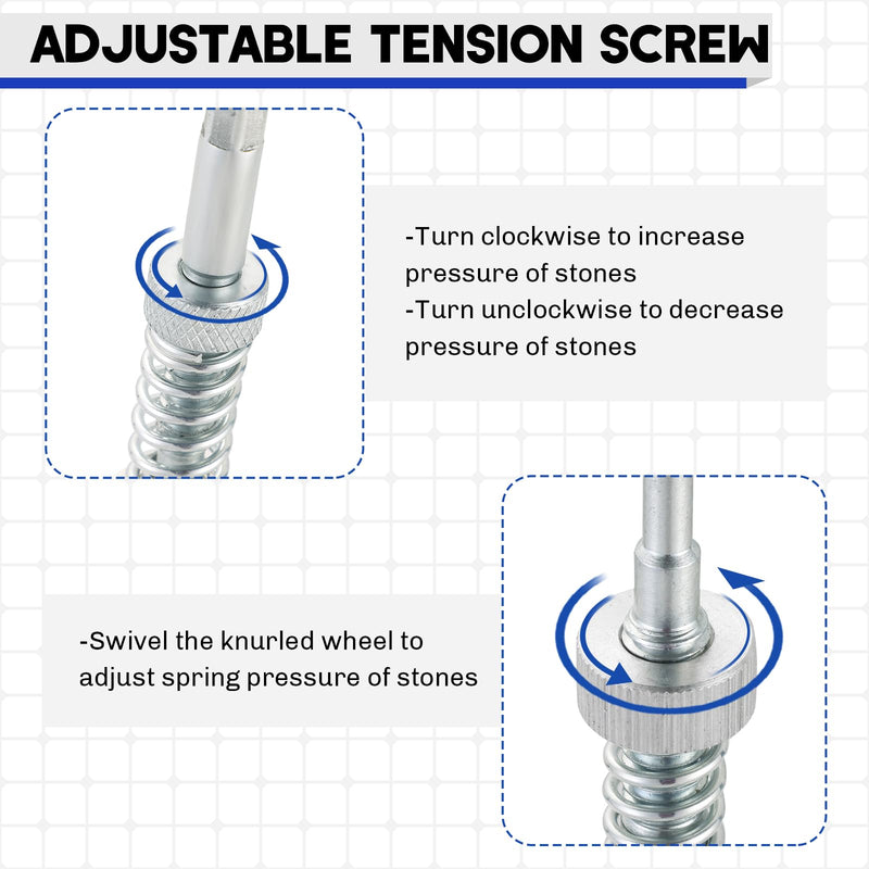 3PCS Engine Cylinder Hone Tool | Minimum 1" to Maximum 7" Diameter Adjustable Deglazer with Extra 9PCS Stones 220 Grit Engine Cylinder Hone Set for Grinding Holes (1-1/8",2" and 4") 1-1/8",2"and 4"