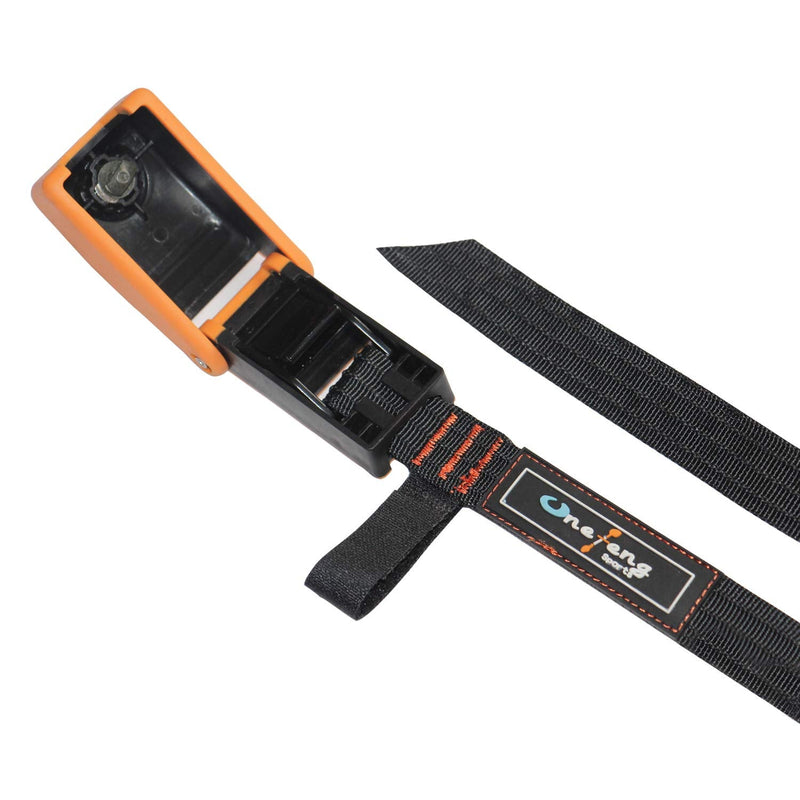 Lockable Tie Down Strap with 3 Stainless Steel Cables 'No Scratch' Silicone Buckle to Prevent Anyone from Taking Your Surfboards, Paddle Boards 10 Feet Long 2 Pack Key Lock Strap,1"(W)×10'(L)