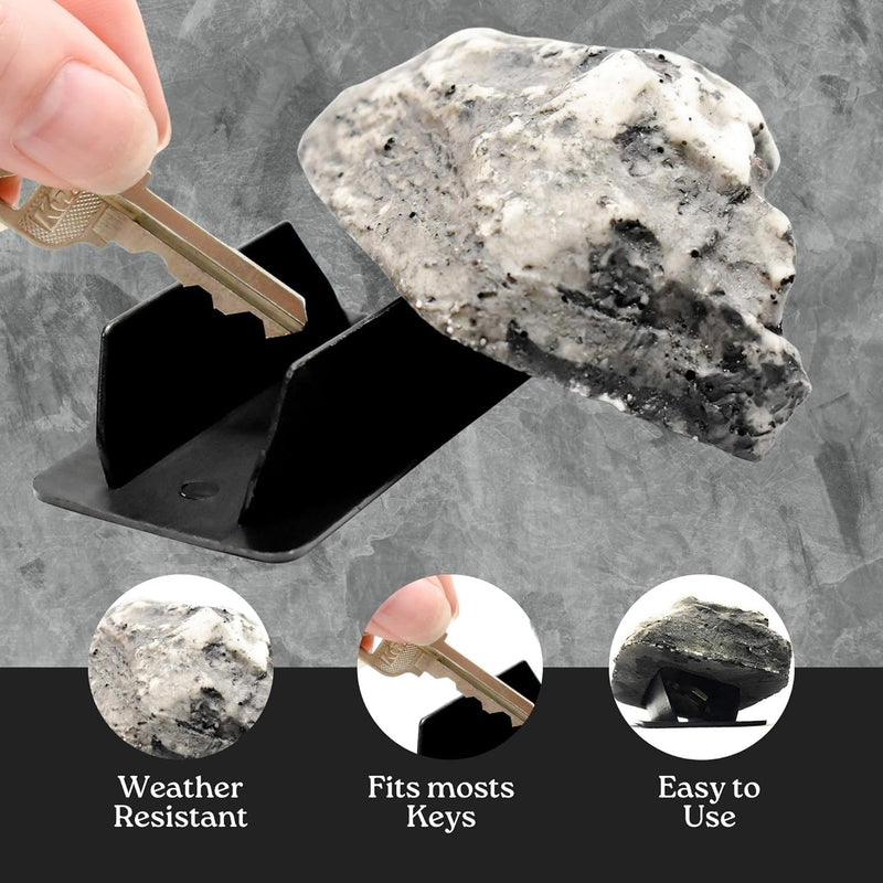 Hide A Key in Plain Sight in a Real Looking Rock/Stone, Holds Standard Sized Spare Keys