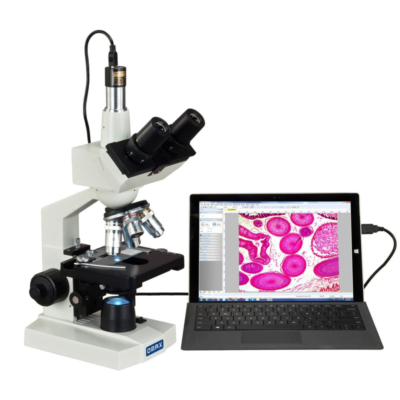 OMAX 640x480 USB Digital Microscope Camera Compatible with Windows XP Through Windows 10 0.3MP + USB2