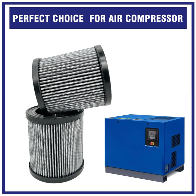 2 Pcs 110377E100 Air Filter Element Fit for Quincy Air Compressor, Replace 110377E904 32012957 32165466 P5051A 1R417