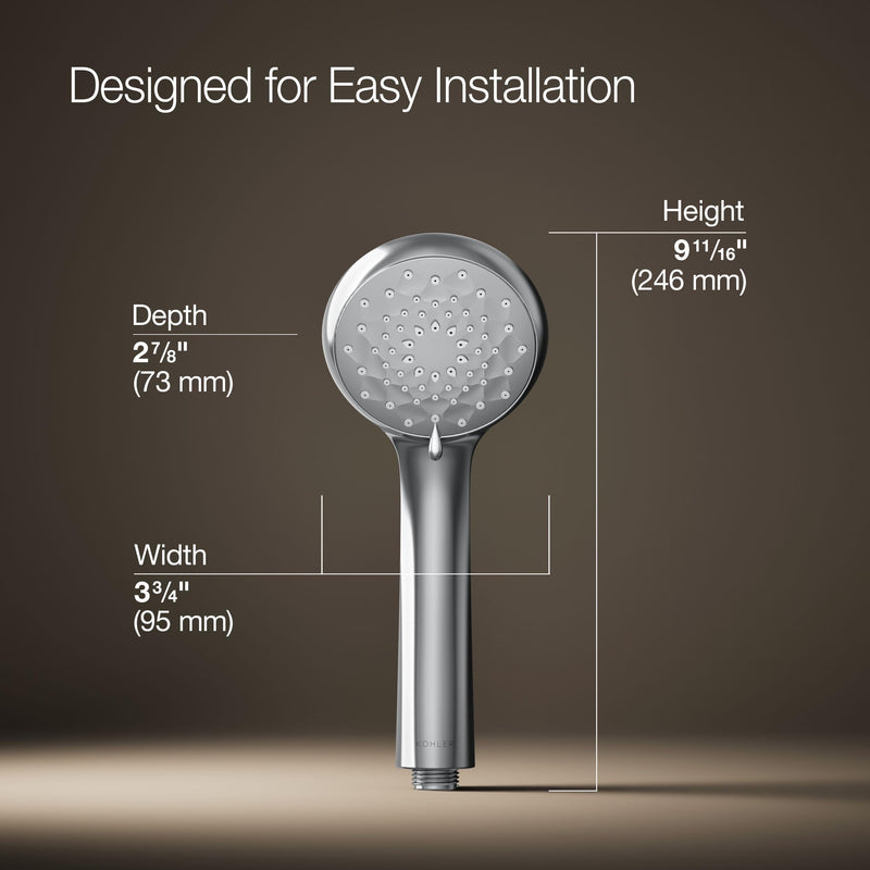 Kohler 72420-Y-CP Awaken® B90 Three-function handshower, 2.5 gpm, Polished Chrome
