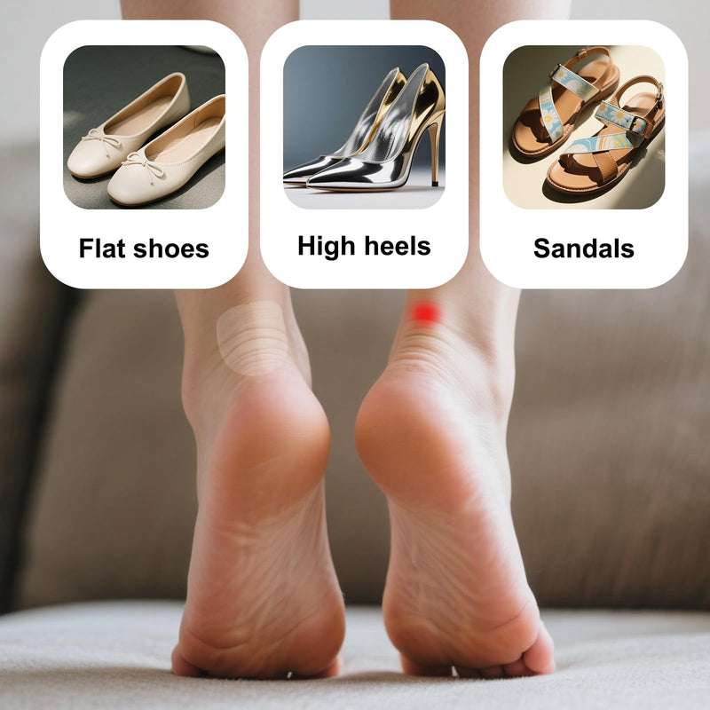 20pcs Self Adhesive Invisible Heel Anti-Wear Sticker, Transparent Waterproof Anti-Friction Stickers Prevention Pads for High Heels Shoes
