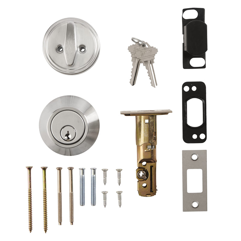 BRINKS Commercial - Single Cylinder Deadbolt Lock, Satin Chrome Finish - Meets ANSI Grade 1 Standards and has 3-Hour UL Fire Rating 1 Pack