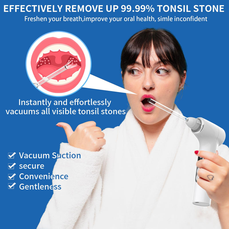 Upgraded Electronic Tonsil Stone Remover，Tonsil Stone Remover Vacuum，Tonsil Stones Removal kit，Tonsil Stone Extractor，7 in 1 Kit