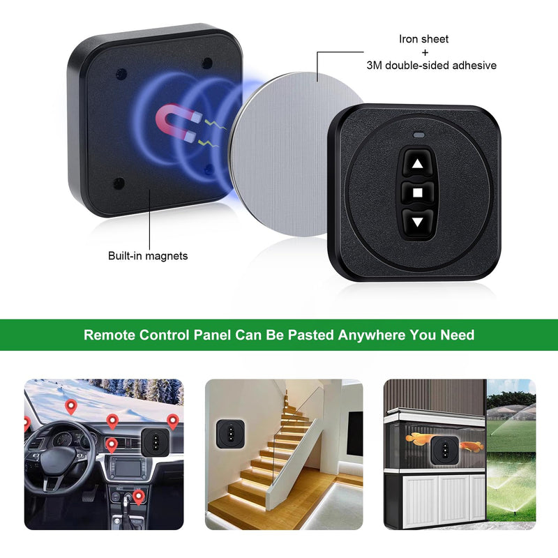 12v Forward Reverse Remote Switch with 30a Relay,Dc 12v Linear Actuator Controller Switch,24v 36v 48v 60v 72v Rf 12volt Wireless Remote Up/Down Switch Reverse Polarity for Winch,Motor,Awnings DC 12-72v 30amp